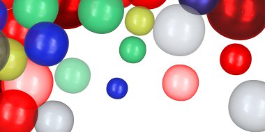 Renkli balonlar arkaplan 3 boyutlu görüntüleme