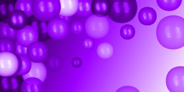 Toplarla soyut mor arkaplan