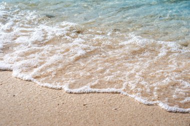 tropik sahilde dalgalar