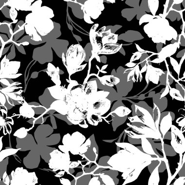 Dikişsiz soyut çiçek desenli.