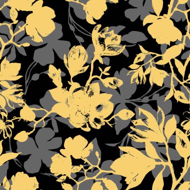 Dikişsiz soyut çiçek desenli.