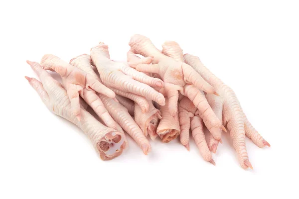 Raw Chicken Feet Isolated White Background — Stock Photo, Image