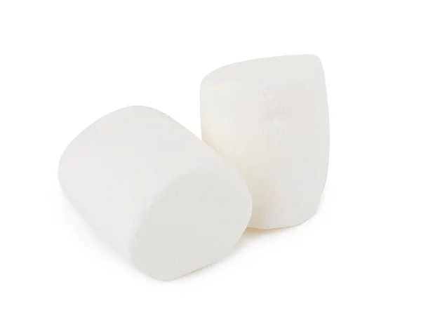 Σωρός Από Νόστιμα Marshmallows Που Απομονώνονται Λευκό Φόντο — Φωτογραφία Αρχείου