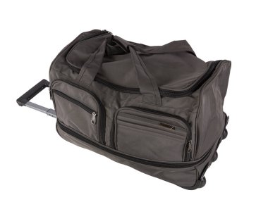 Beyaz bir arka plan üzerinde izole büyük bavul