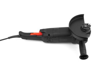 Açı öğütücü aracı beyaz arkaplanda izole edildi