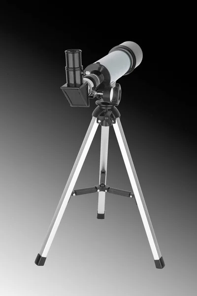Telescópio Moderno Isolado Sobre Fundo Branco — Fotografia de Stock