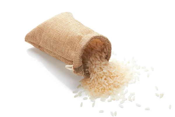 Reis Beutel Isoliert Auf Weißem Hintergrund — Stockfoto