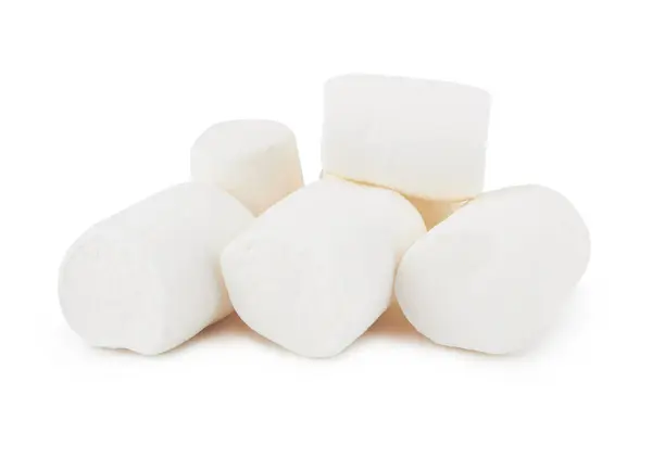 Heap Delicious Marshmallows Isolated White — Stock Photo, Image