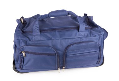 Beyaz bir arka plan üzerinde izole büyük bavul