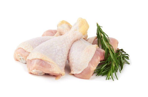 Chicken legs isolated on a white background