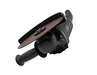 Açı öğütücü aracı beyaz arkaplanda izole edildi