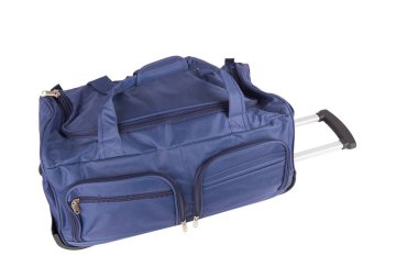 Beyaz bir arka plan üzerinde izole büyük bavul