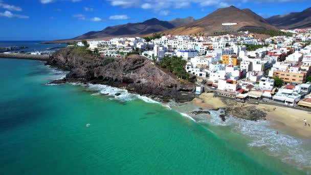 Fuerteventura Ilhas Canárias Drone Aéreo Vídeo Cidade Morro Jable Bela — Vídeo de Stock