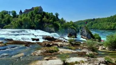 Rheinfall (Rhine Falls)  - biggest waterfall in Europe in Schaffhausen ,Switzerland- German border