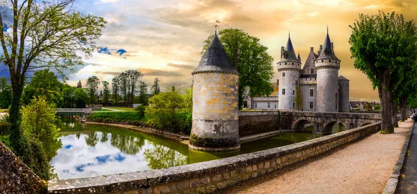 Great Medieval Catsles Loire Valley France Beautiful Impressive Sully Sul — Zdjęcie stockowe