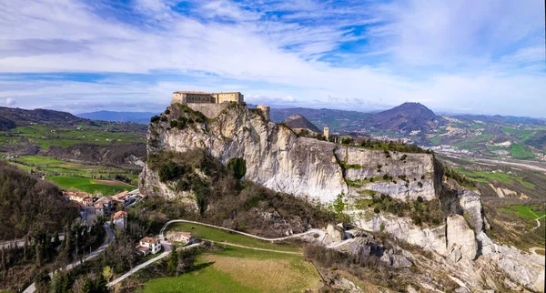 Unique Beautiful Places Italy Emilia Romagna Region Aerial Drone View — Stock Photo, Image