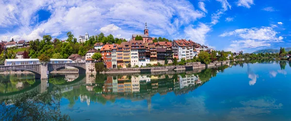 Des Allures Romantiques Suisse Laufenburg Ville Sur Rivière Rhin Destination — Photo