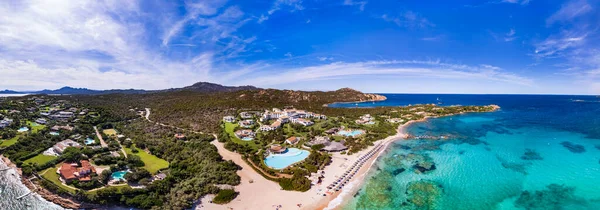 Vacaciones Verano Italia Isla Cerdeña Impresionante Costa Esmeralda Con Hermosas — Foto de Stock