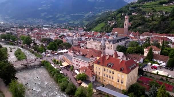 Bela Cidade Merano Cidade Popular Resort Spa Itália Sul Tirol — Vídeo de Stock