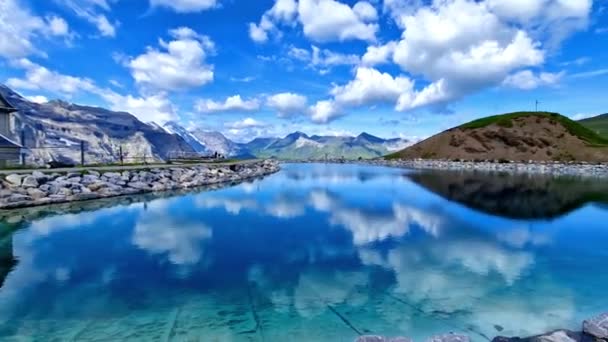 Εκπληκτική Ελβετική Φύση Πανοραμική Θέα Της Λίμνης Fallboden Γαλαζοπράσινα Νερά — Αρχείο Βίντεο