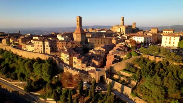 Itália Volterra Cidade Medieval Cênica Toscana Monumentos Famosos Italianos Local — Vídeo de Stock