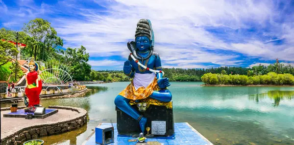 Landmarks Mauritius Island Grand Bassin Hindu Temple Lakeside — Stock Photo, Image
