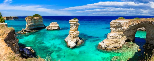 Vacances Été Italiennes Merveilleux Paysage Mer Dans Les Pouilles Torre — Photo
