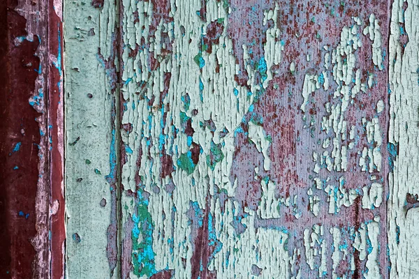 Colorido Craquelure Pintura Delaminada Sobre Fondo Puerta Madera Fondo Textura — Foto de Stock