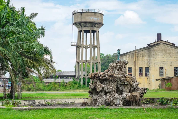 The old paper mill used to produce paper and banknotes during World War II, transformed into a new public attraction in Kanchanaburi, Thailand. (Cultural Economics with Tourism). Historical buildings.