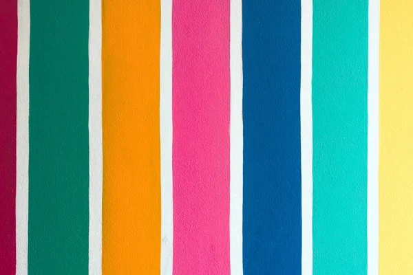 Multicolor Vertikal Gestreifte Muster Auf Zementwand Bunt Bemalt Auf Zementoberfläche — Stockfoto