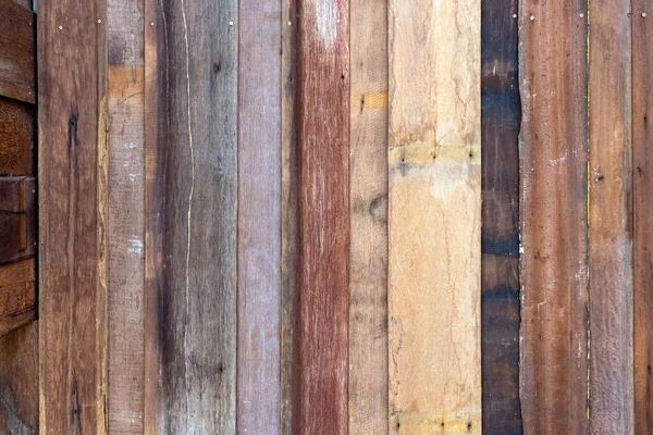古旧的棕色老式木板壁面复古纹理摘要为设计和装饰的背景 古色古香墙纸木料背景 回收的木材背景 — 图库照片