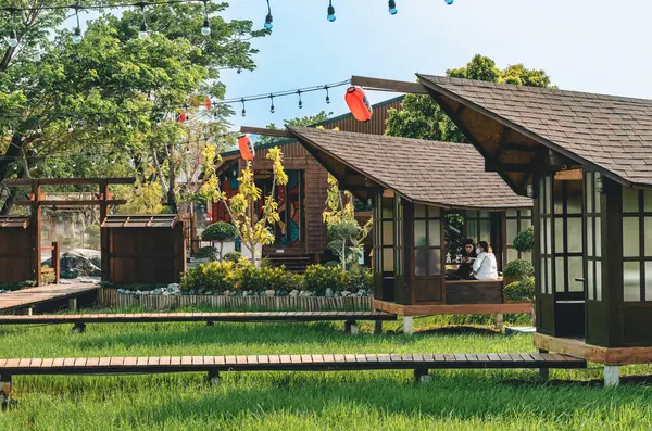 Kanchanaburi Thailand April 2023 Vackert Landskap Japansk Arkitektonisk Stil Som — Stockfoto