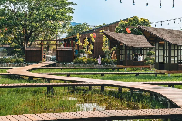 Kanchanaburi Thailand April 2023 Vackert Landskap Japansk Arkitektonisk Stil Som — Stockfoto