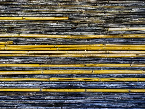 Floor Made Old New Reed Stems Bamboo Fence Background — Stock Photo, Image