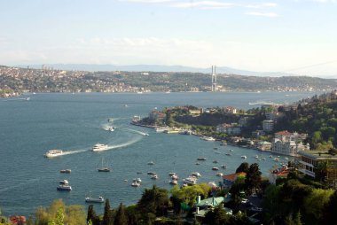 İstanbul Boğazı ve Bebek 'in manzarası