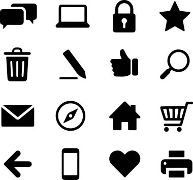 İnternet düğmelerinin pikseli mükemmel simge seti Bilgisayar çevrimiçi alışveriş arabası posta kutusu arama yazma sohbeti gibi kilidi çırpıyor. İnce çizgi ikonları vektör çizimleri. Şeffaf arkaplanda izole