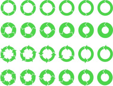 Yeşil pikselin geri dönüşüm, geri dönüşümlü ürün yeşil çevre ekolojisi, çevre sorunları çevre dostu ikonu. Şeffaf arkaplanda izole edilmiş ince çizgi simgeleri düz vektör çizimleri