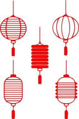 Piksel Çin Yeni Yılı hakkında mükemmel bir simge seti. Fener, süs, dekor dekorasyonu. İnce çizgi simgeleri, düz vektör çizimleri. Beyaz, şeffaf arkaplanda izole
