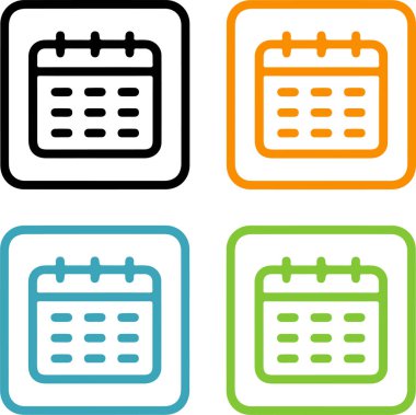 Piksel mükemmel takvim, randevu, program simgesi. İnce çizgi simgeleri, düz vektör çizimleri. Beyaz, şeffaf arkaplanda izole