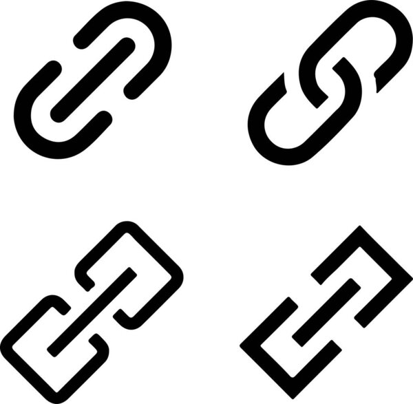 Pixel идеальный набор значков цепочки, url, link, connection, weblink for website, webpage. Тонкие иконки, плоские векторные иллюстрации. Изолированный на белом, прозрачном фоне