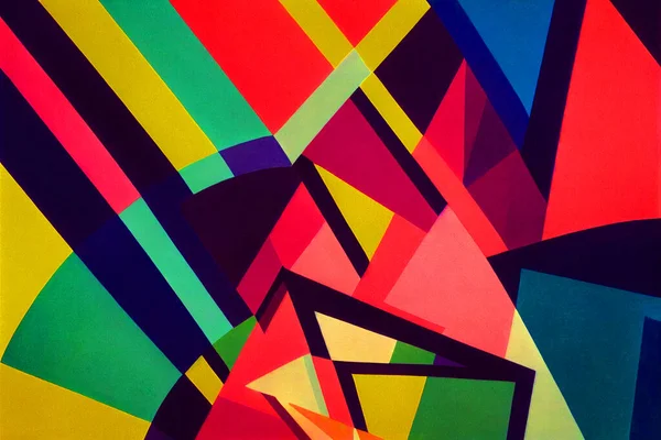 Geometrik Şekillerin Desenlerin Parlak Renkli Deco Çizimi — Stok fotoğraf