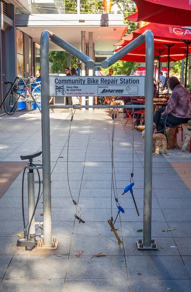 Brisbane Queensland Australia Agosto 2022 Estación Comunitaria Reparación Bicicletas Situada — Foto de Stock