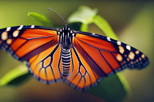 Motýlí Ilustrace Představitel Motýla Monarchy — Stock fotografie