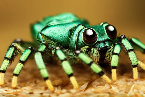Arachnid Illustration Representative Leaf Hopper Spider Extra Legs — Stock Photo, Image