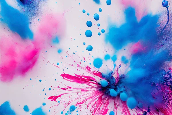 Bright and colorful ink splash explosion. An illustrative background with many digital uses.