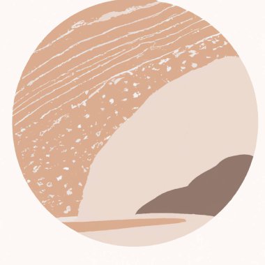 Zarif, sessiz renk paleti olan modaya uygun grafik çizimi. Minimilistik Boho soyut tarzı.