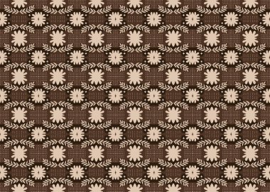 Geometrik pürüzsüz tekrarlayan desen çizimi sessiz kahverengi ve bej ile