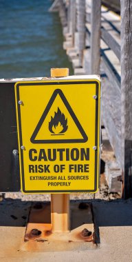 Yangın tehlikesi uyarısı.