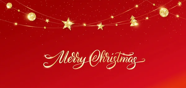 반짝임 반짝이는 프레임 테두리 크리스마스 글쓴이 텍스트 장식으로 빨간색 배경입니다 로열티 프리 스톡 벡터