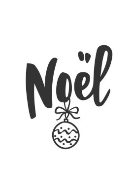 Basit bir Noel kartı. Beyaz üzerine el çizimi yazı ve tatil sembolleri. Kış tatili tebrikleri. Noel ve yeni yıl kartları, parti posterleri, hediye etiketleri için harika..